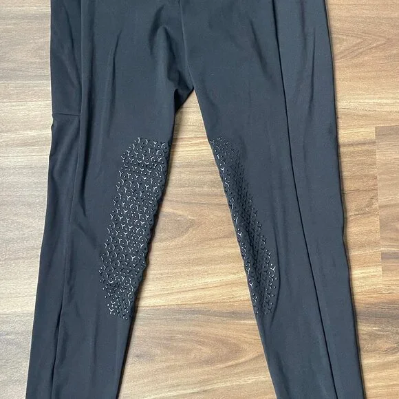 Equiline Women's Riding Breeches/Leggings - Pull On - Knee Grip - Black - XS - Picture 2 of 5